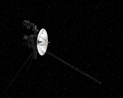 Voyager 2 takes a stellar leap Artist's concept of the Voyager spacecraft.